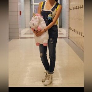 Junior Ripped Denim Overalls